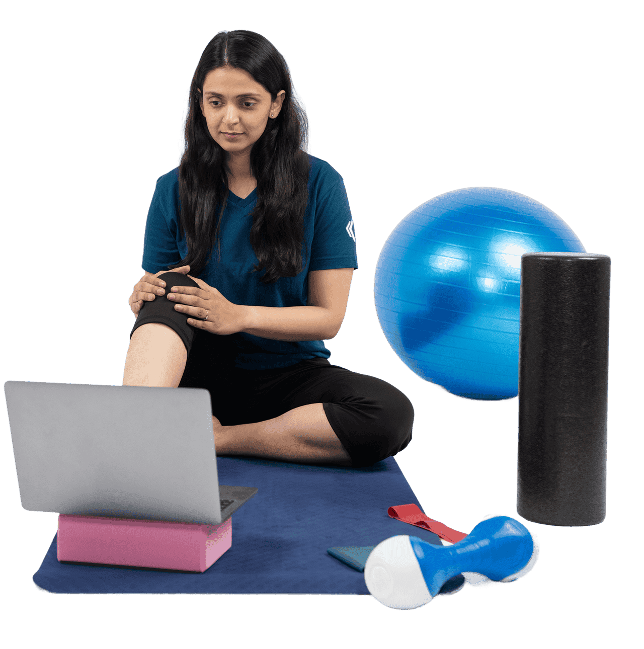 Woman doing knee exercises